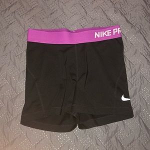 Purple Band Nike Pro Shorts